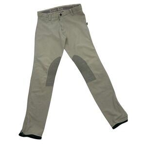 Devon-Aire Kids Equestrian Riding Breeches Tan Beige‎ Size XLG Knee Patch Pants